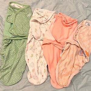 Infant swaddles zipper bottom lot